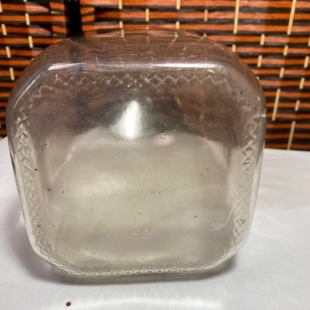Vintage 1 Gallon Glass Jug With Metal Carrier Rustic Farmhouse Decor - Picture 6 of 9